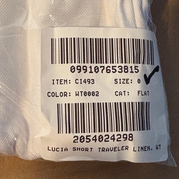 J Crew Lucia Shorts 0 White NWT Stretch Linen CI493 J.Crew Travel Resort - Picture 7 of 7